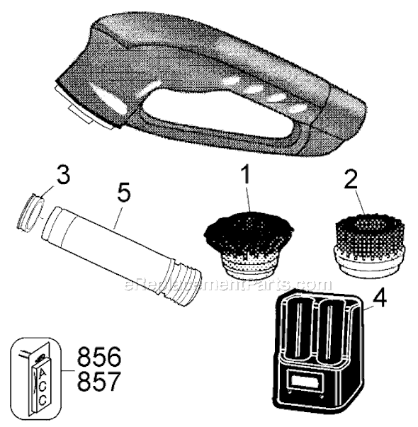 Page A Diagram and Parts List for S138A Type 1 Black and Decker Power Scrubber